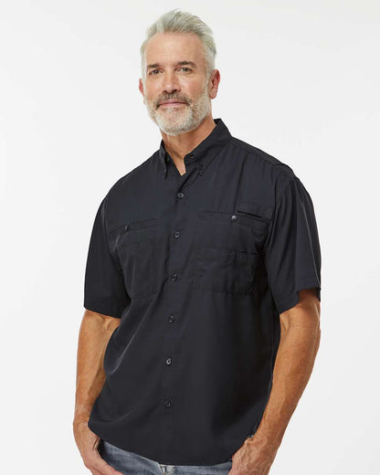 Paragon Men's Hatteras Performance Short Sleeve Fishing Shirt 700 #colormdl_Black