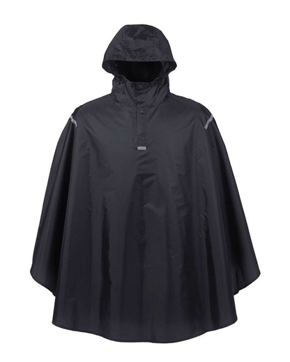 Team 365 Unisex Zone Protect Packable Poncho TT71 #color_Black