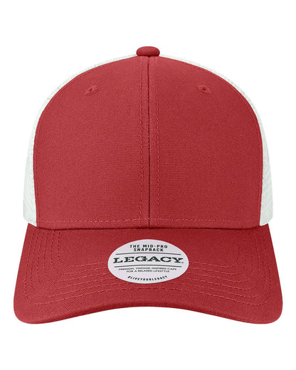 LEGACY Mid-Pro Snapback Trucker Cap MPS #color_Cardinal/ White