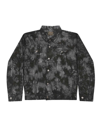 Colortone Tie-Dyed Denim Jacket 9050 #color_Black Crinkle