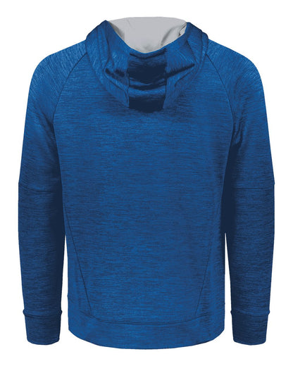Holloway Men's All-Pro Performance Fleece Hooded Sweatshirt 223580 #color_Royal Heather/ Silver