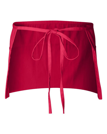Q-Tees Waist Apron with Pockets Q2115 #color_Red