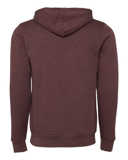 BELLA + CANVAS Sponge Fleece Full-Zip Hoodie 3739 #color_Heather Maroon