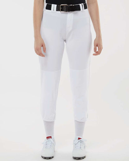 Alleson Athletic Women's Belt Loop Fast-Pitch Pants 605PBW #colormdl_White