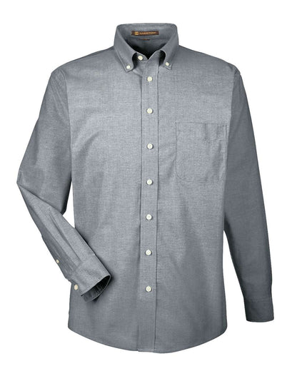 Harriton Men's Oxford Shirt M600 #color_Oxford Grey
