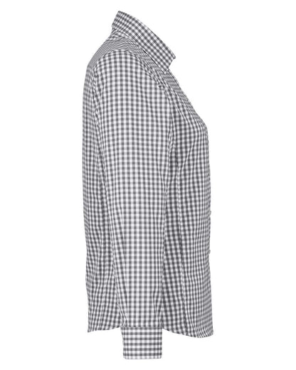 Devon & Jones Women's CrownLux Performance® Gingham Dress Shirt DG536W #color_Graphite/ White