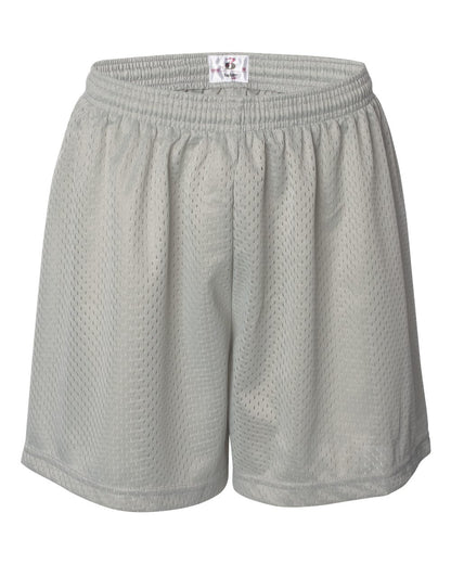 Badger Women's Pro Mesh 5" Shorts with Solid Liner 7216 #color_Silver