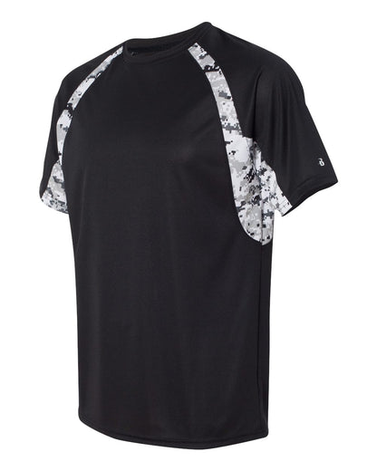 Badger Hook Digital T-Shirt 4140 #color_Black/ White