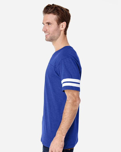 LAT Men's Football Fine Jersey Tee 6937 #colormdl_Vintage Royal/ White