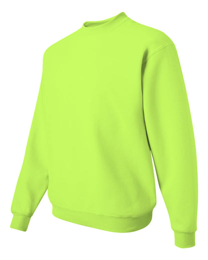 JERZEES Unisex NuBlend® Crewneck Sweatshirt 562MR #color_Safety Green