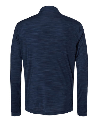 Adidas Men's Lightweight Mélange Quarter-Zip Pullover A475 #color_Collegiate Navy Melange
