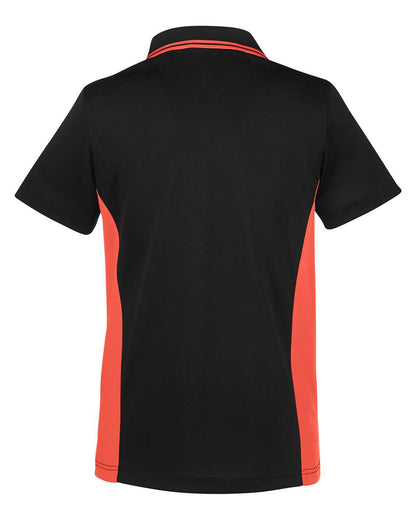 Harriton Women's Flash Snag Protection Plus IL Colorblock Polo M386W #color_Black/ Team Orange