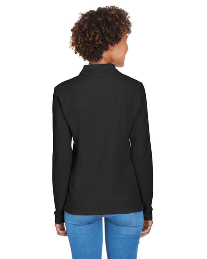 Devon & Jones Women's Pima Piqué Long Sleeve Polo D110W #colormdl_Black