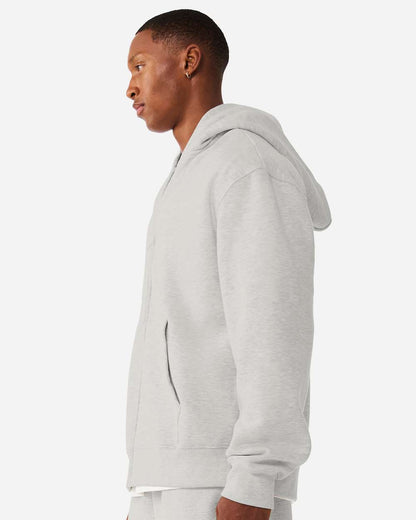 BELLA + CANVAS Unisex 10 oz Full-Zip Hoodie Sweatshirt 4739 #colormdl_Vintage Heather Grey