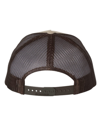 Richardson Five-Panel Trucker Cap 112FP #color_Khaki/ Coffee