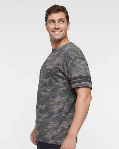 LAT Men's Football Fine Jersey Tee 6937 #colormdl_Vintage Camo/ Vintage Smoke
