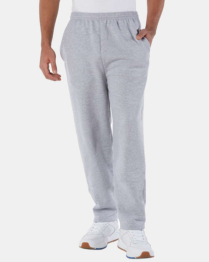 Champion Men's Powerblend® Open-Bottom Sweatpants with Pockets P800 #colormdl_Light Steel