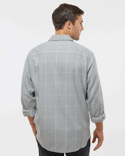 Burnside Yarn-Dyed Long Sleeve Flannel Shirt 8210 #colormdl_Grey/ White