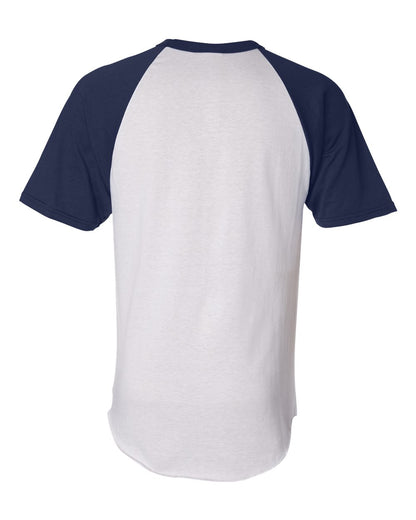 Augusta Sportswear Short Sleeve Baseball Jersey 423 #color_White/ Navy