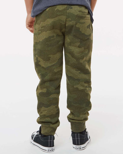 Independent Trading Co. Youth Lightweight Special Blend Sweatpants PRM16PNT #colormdl_Forest Camo Heather