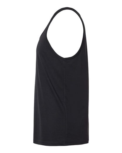 BELLA + CANVAS Heather CVC Tank 3480CVC #color_Solid Black Blend