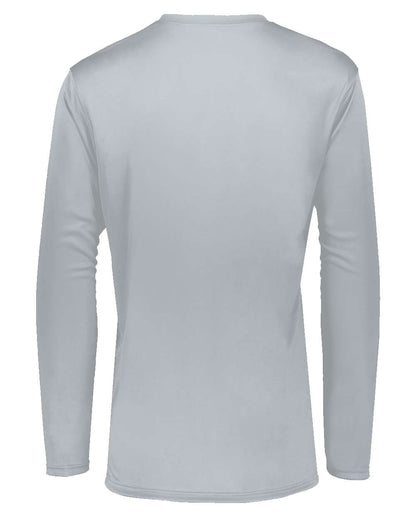 Holloway Youth Momentum Long Sleeve T-Shirt 222823 #color_Silver