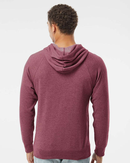 Independent Trading Co. Special Blend Raglan Hooded Sweatshirt PRM33SBP #colormdl_Crimson