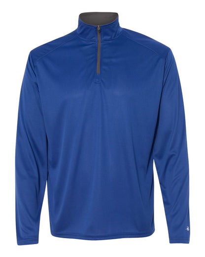 Badger B-Core Quarter-Zip Pullover 4102 #color_Royal/ Graphite