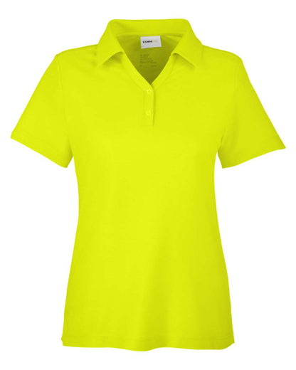 CORE365 Women's Fusion ChromaSoft™ Pique Polo CE112W #color_Safety Yellow