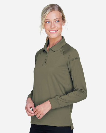 Harriton Women's Advantage Long Sleeve Tactical Polo M211LW #colormdl_Tactical Green