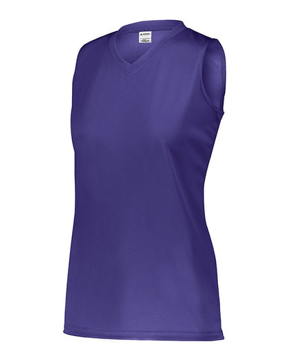 Augusta Sportswear Girls' Sleeveless Wicking Attain Jersey 4795 #color_Purple