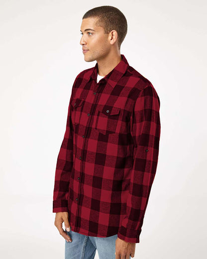 Burnside Men's Yarn-Dyed Flannel Shirt 8210 #colormdl_Red/ Black Buffalo