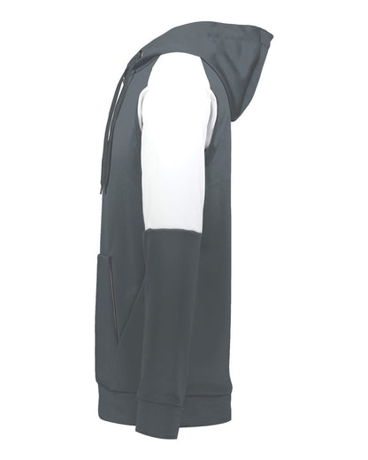Holloway Unisex Blue Chip Hooded Sweatshirt 222540 #color_Iron/ White