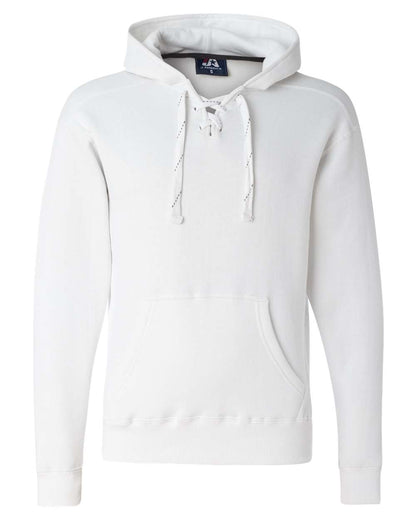 J. America Men's Sport Lace Hooded Sweatshirt 8830 #color_White