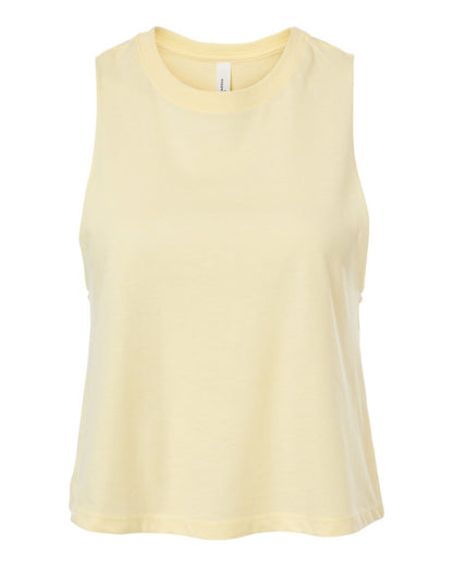 BELLA + CANVAS Women's Racerback Crop Tank 6682 #color_Heather French Vanilla