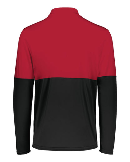Holloway Youth Momentum Team Quarter-Zip Pullover 223600 #color_Black/ Scarlet
