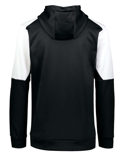 Holloway Youth Blue Chip Hooded Sweatshirt 222640 #color_Black/ White
