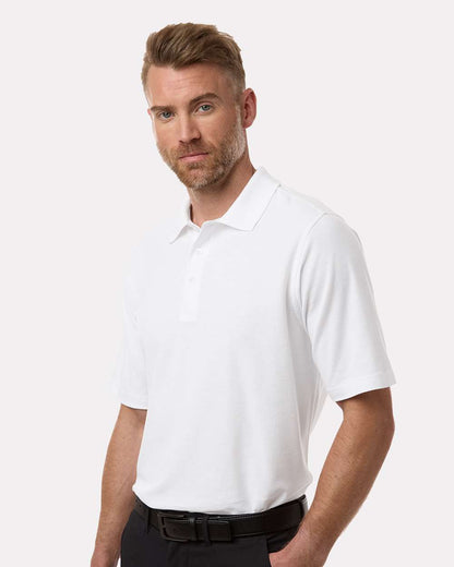 Harriton Men's Maverick CVC Pique Polo M105 #colormdl_White