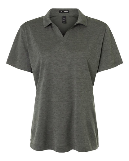 AllPro Women's Pro-Lock Performance Mélange Polo 4HM00L #color_Charcoal Melange