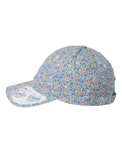 Infinity Her Women's Garment-Washed Fashion Print Cap HATTIE #color_Light Pink/ Floral