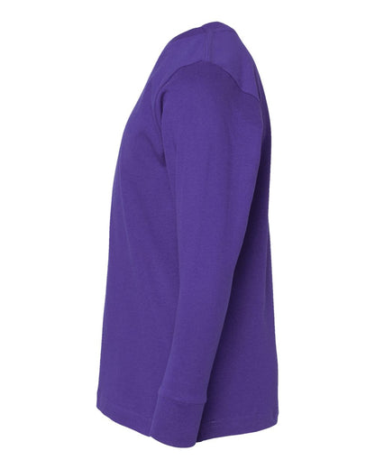 LAT Youth Fine Jersey Long Sleeve Tee 6201 #color_Purple
