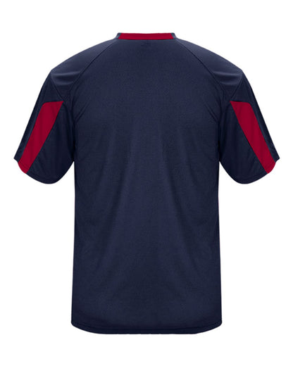 Badger Men's Striker T-Shirt 4176 #color_Navy/ Red