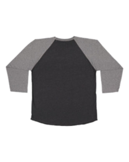 LAT Men's Baseball Fine Jersey Three-Quarter Sleeve Tee 6930 #color_Vintage Smoke/ Granite Heather
