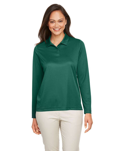Team 365 Women's Zone Performance Long Sleeve Polo TT51LW #colormdl_Sport Forest