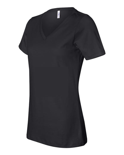 BELLA + CANVAS Women’s Relaxed Jersey V-Neck Tee 6405 #color_Black