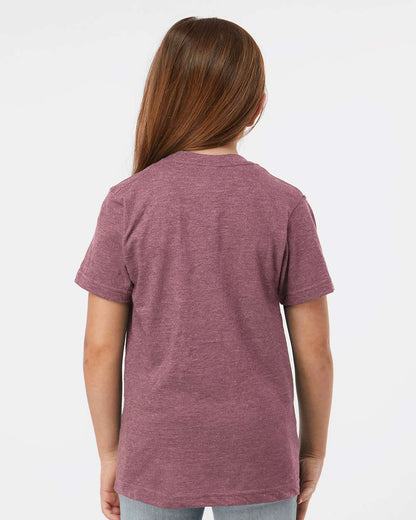 Tultex Youth Fine Jersey T-Shirt 235 #colormdl_Heather Cassis