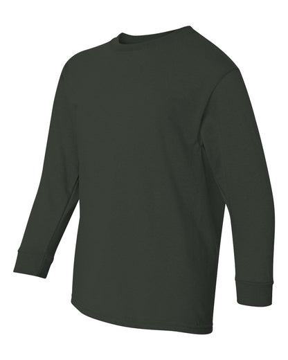 Gildan Heavy Cotton™ Youth Long Sleeve T-Shirt 5400B #color_Forest Green