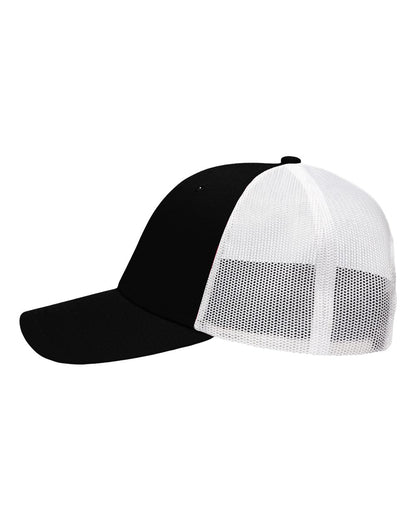 Sportsman Traditional Lo-Pro Mesh Back Trucker Fit Cap SP1450 #color_Chino Black/ White