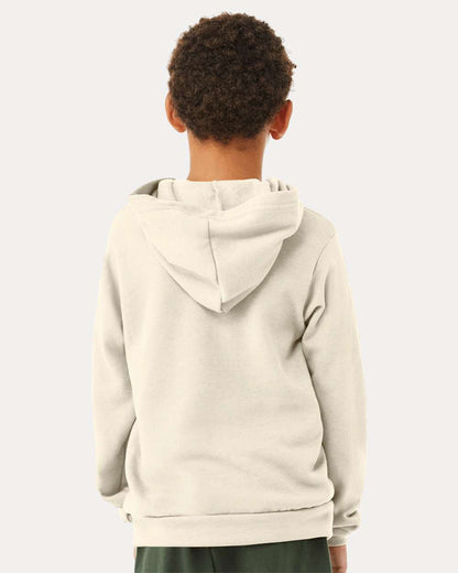 BELLA + CANVAS Youth Sponge Fleece Hoodie 3719Y #colormdl_Natural