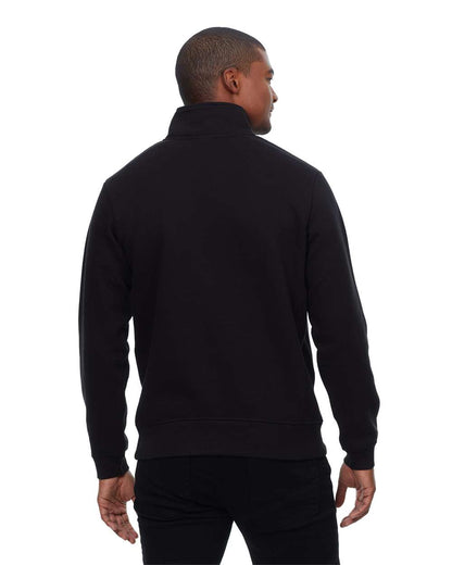Threadfast Apparel Unisex Ultimate Fleece Quarter-Zip Sweatshirt 320Q #colormdl_Black